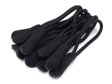 Zipper Schlaufe/ Reißverschlußanhänger Schwarz